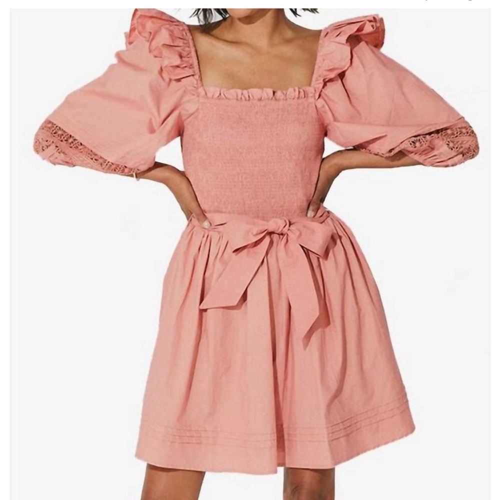 Cleobella puff sleeve mini dress